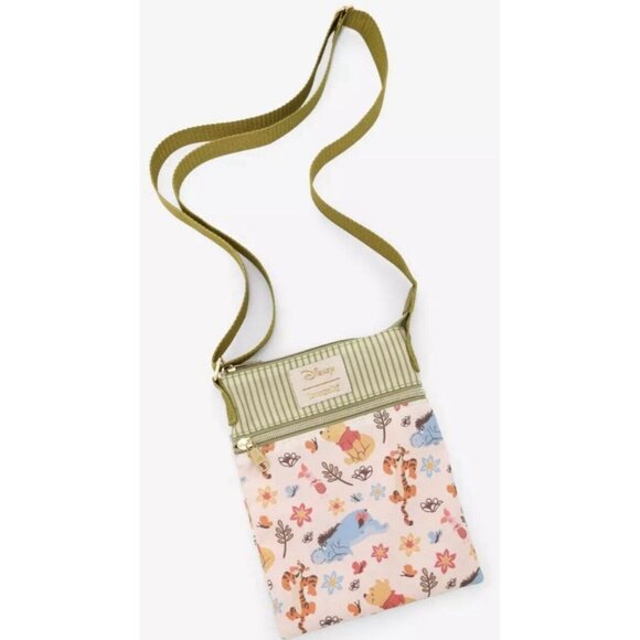 Loungefly Disney Winnie The Pooh Floral Passport Crossbody Bag - Picture 3 of 11